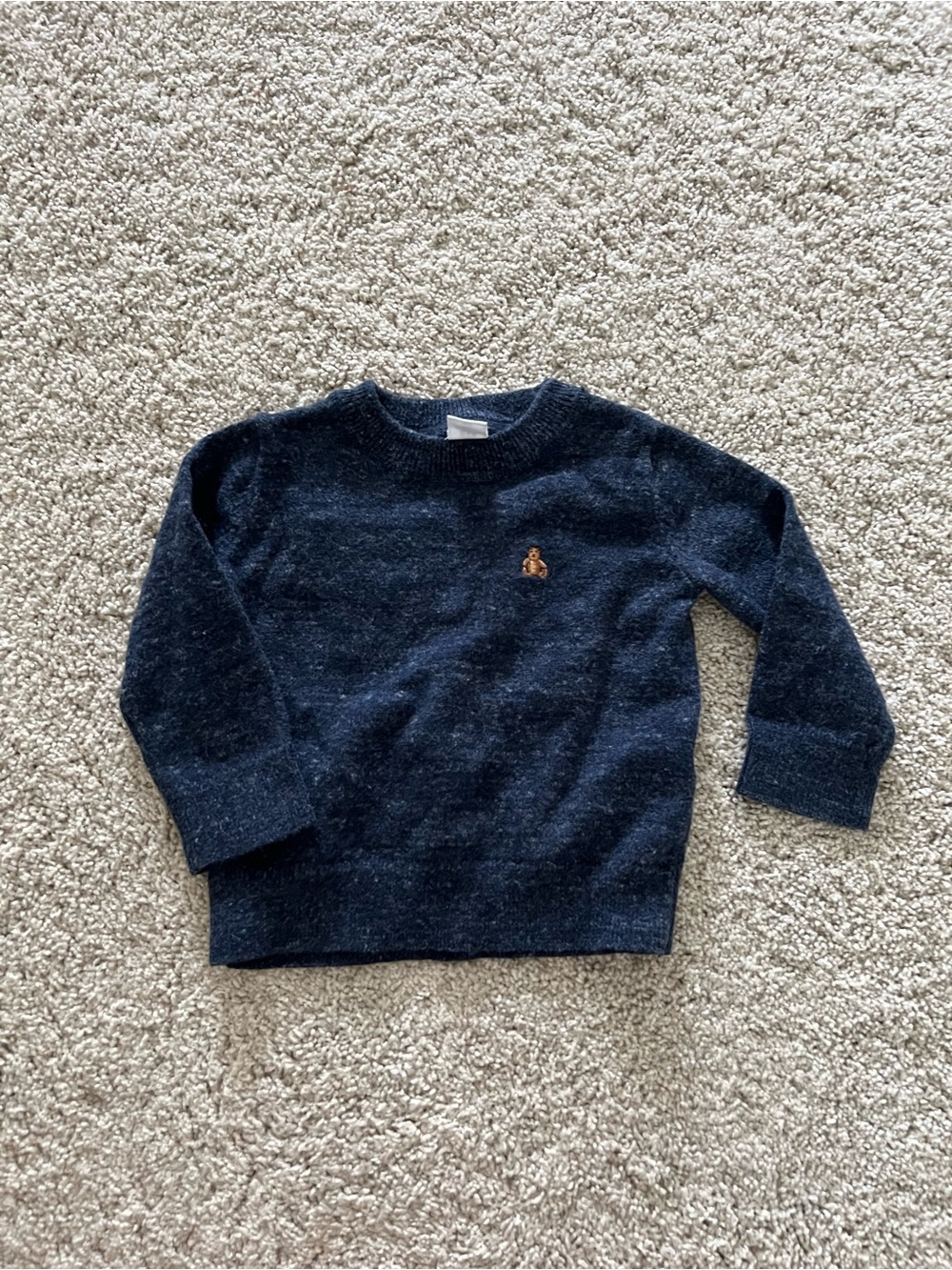Navy Sweater with Embroidered bear GAP